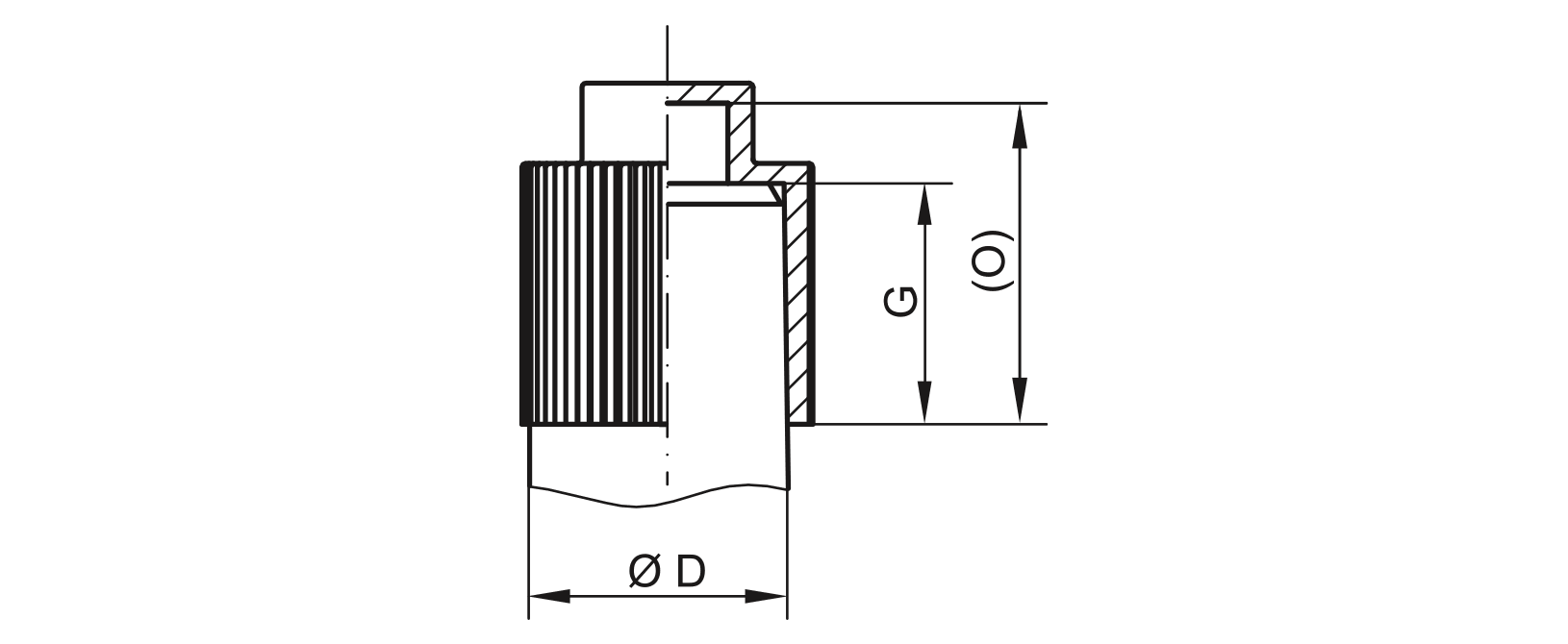 Zeichnung Schutzhülse GPN 200 Form B