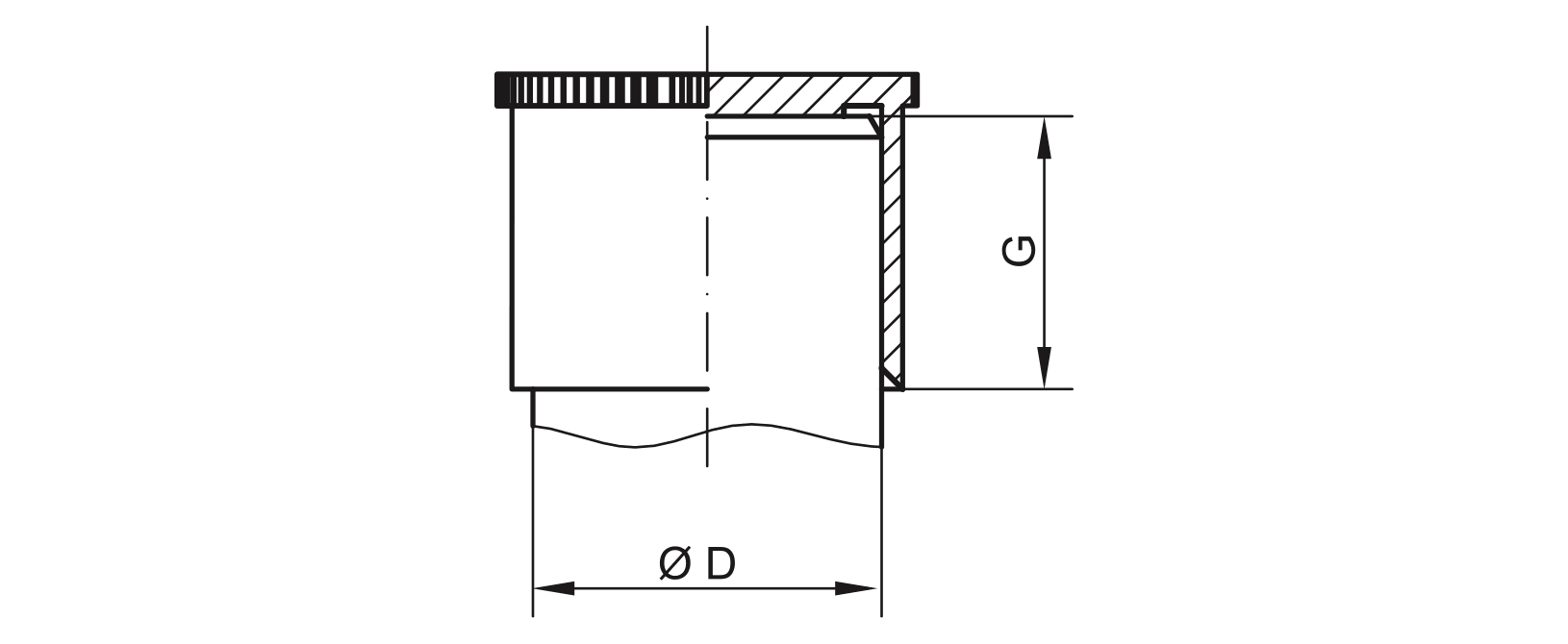 Dibujo manguito de protección flexible - GPN 201