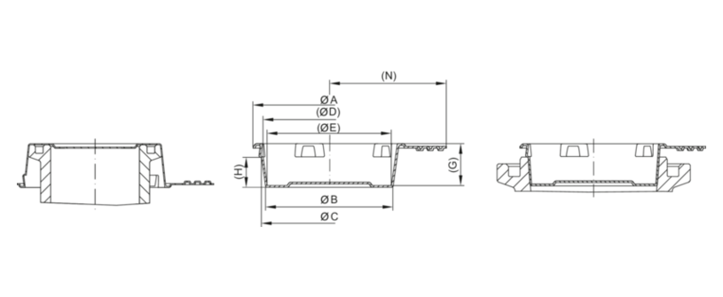 Dibujo de tacos de empuñadura ECO - GPN 480