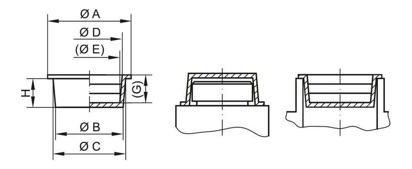 Dessin de l'embout conique - GPN 600