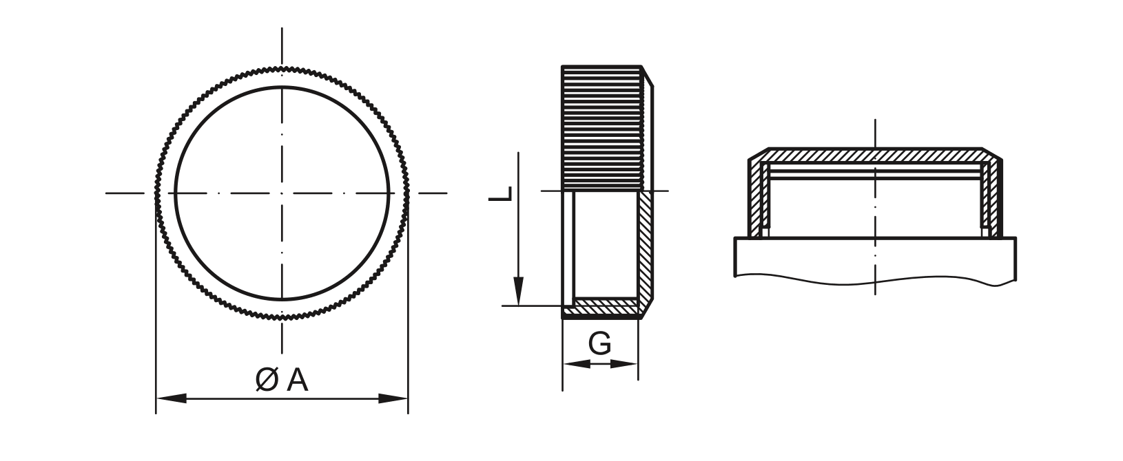 Dessin bouchon à vis - GPN 801