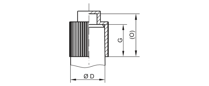 Zeichnung Schutzhülse GPN 200 Form B