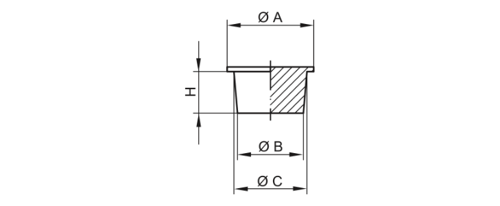 Zeichnung Kegelstopfen - GPN 500