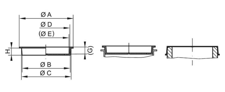 Dessin Bouchons à paroi mince - GPN 601+602