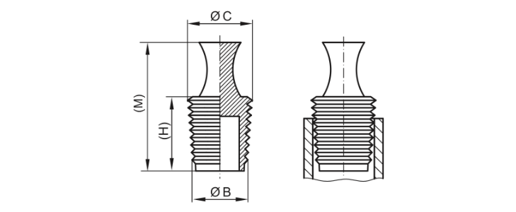 Dibujo de tapones cónicos - GPN 607