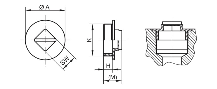 Dessin bouchon à visser - GPN 710