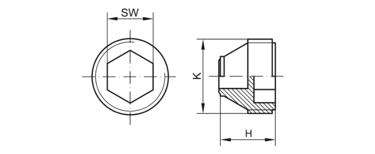 Dibujo del tornillo de cierre - GPN 720 forma B