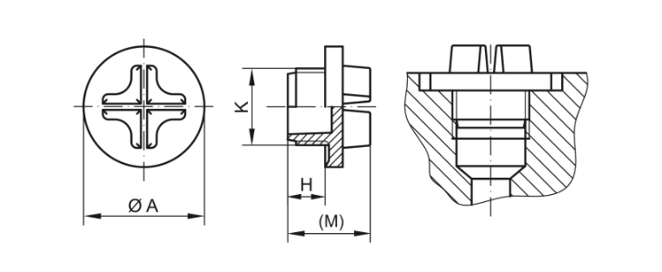 Dessin vis d'étanchéité - GPN 730