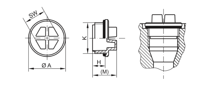 Zeichnung Dichtstopfen mit O-Ring - GPN 737