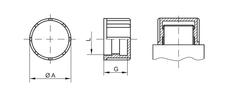 Drawing screw cap - GPN 800