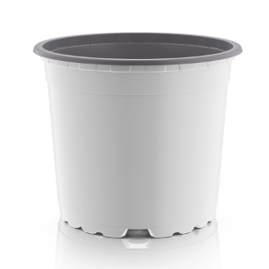 Maceta redonda VCG en blanco circular con capa interior gris