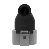 Capuchon de connecteur, blindage avec connecteur, forme C