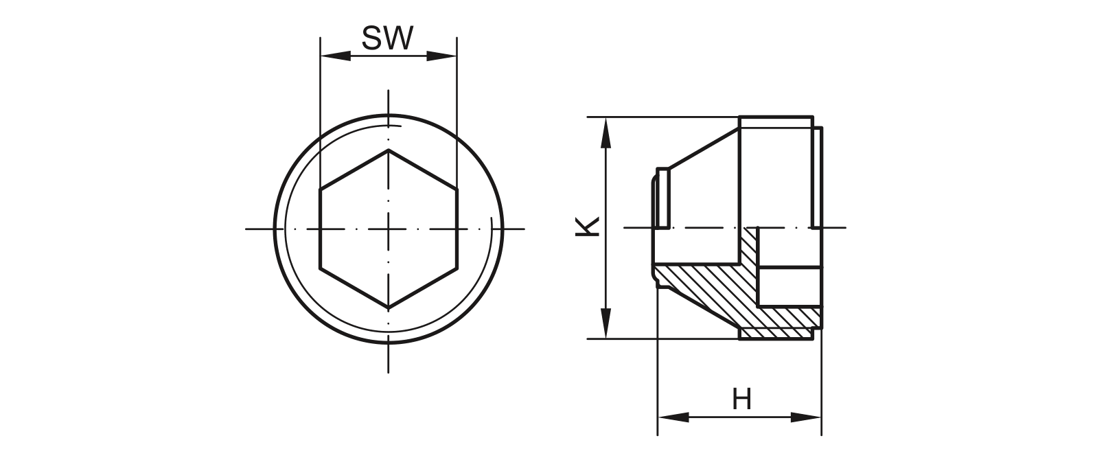 Zeichnung Verschlussschraube - GPN 720 Form B