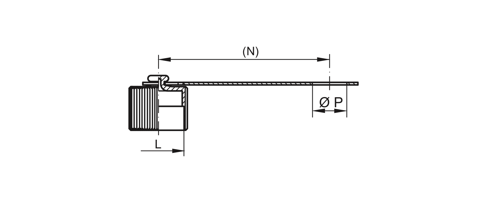 Zeichnung Staubschutzstopfen - GPN 930 Form B