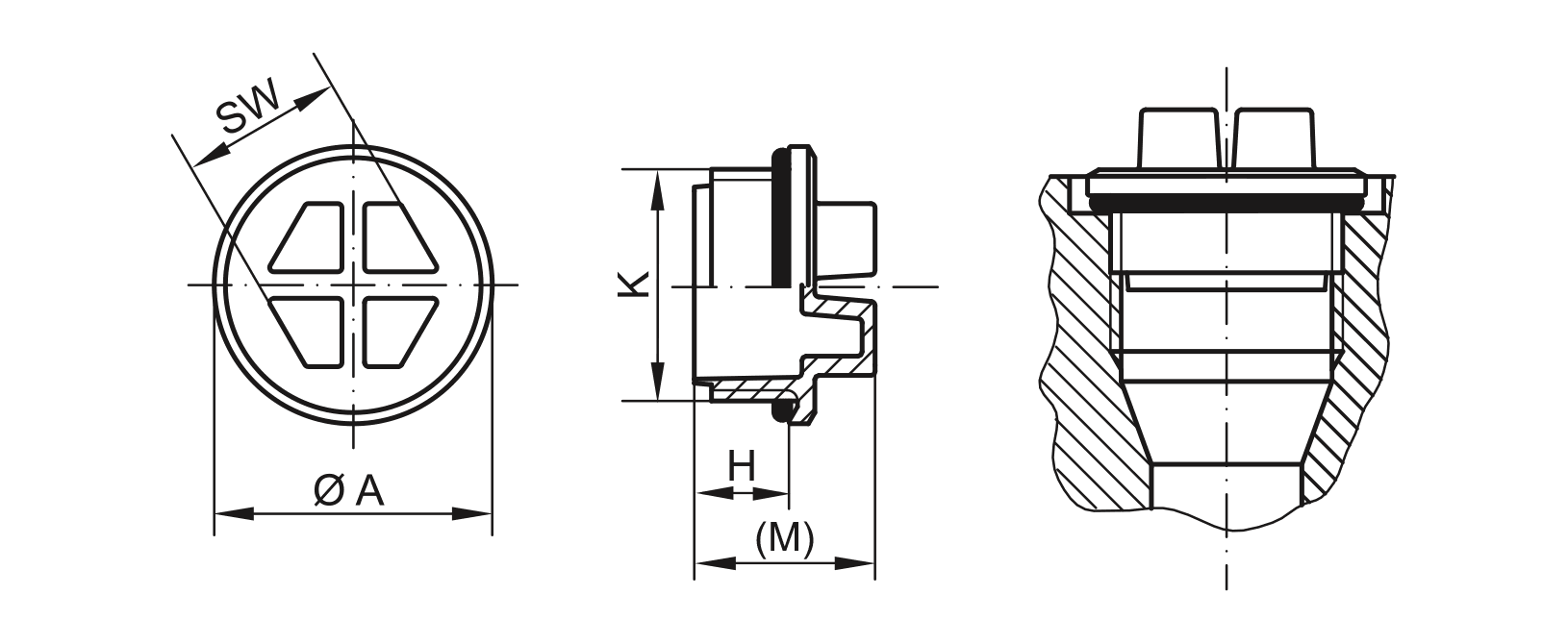 Zeichnung Dichtstopfen mit O-Ring - GPN 737