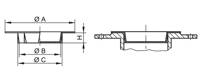 Zeichnung Flanschabdeckungen - GPN 650 Form B Zeichnung Flanschabdeckungen - GPN 650 Form B