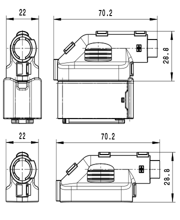 Konstruktionszeichnung, construction drawing, Steckerkappe, dress cover, Tyco HDSCS, P4C 11871140000-P4CCR012.png