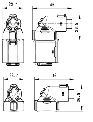 Konstruktionszeichnung, construction drawing, Steckerkappe, dress cover, Tyco HDSCS, P4C 11872640000-P4CCC005.png