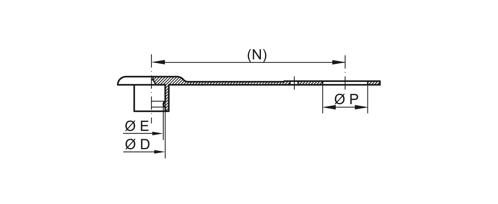 Zeichnung Staubschutzstopfen - GPN 920 Form B