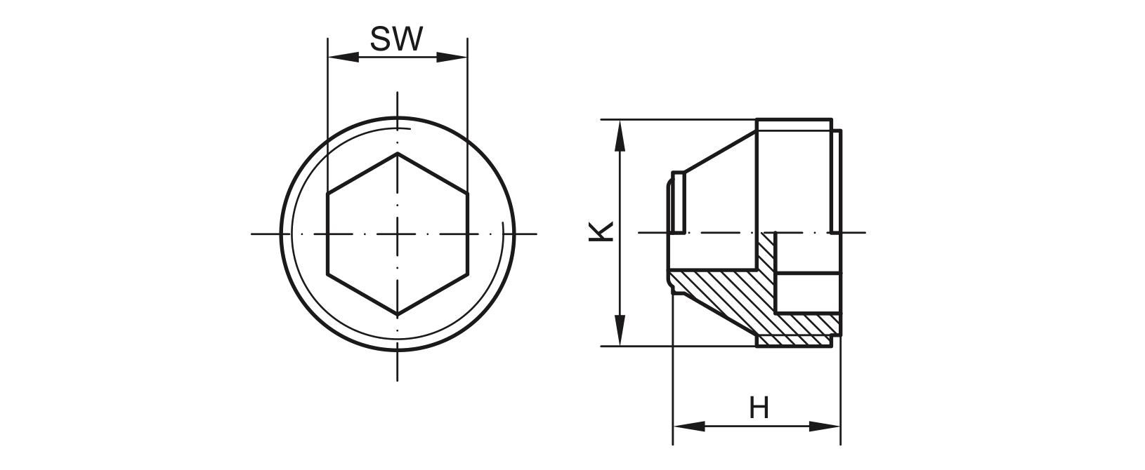 Drawing screw plug - GPN 720 Form B