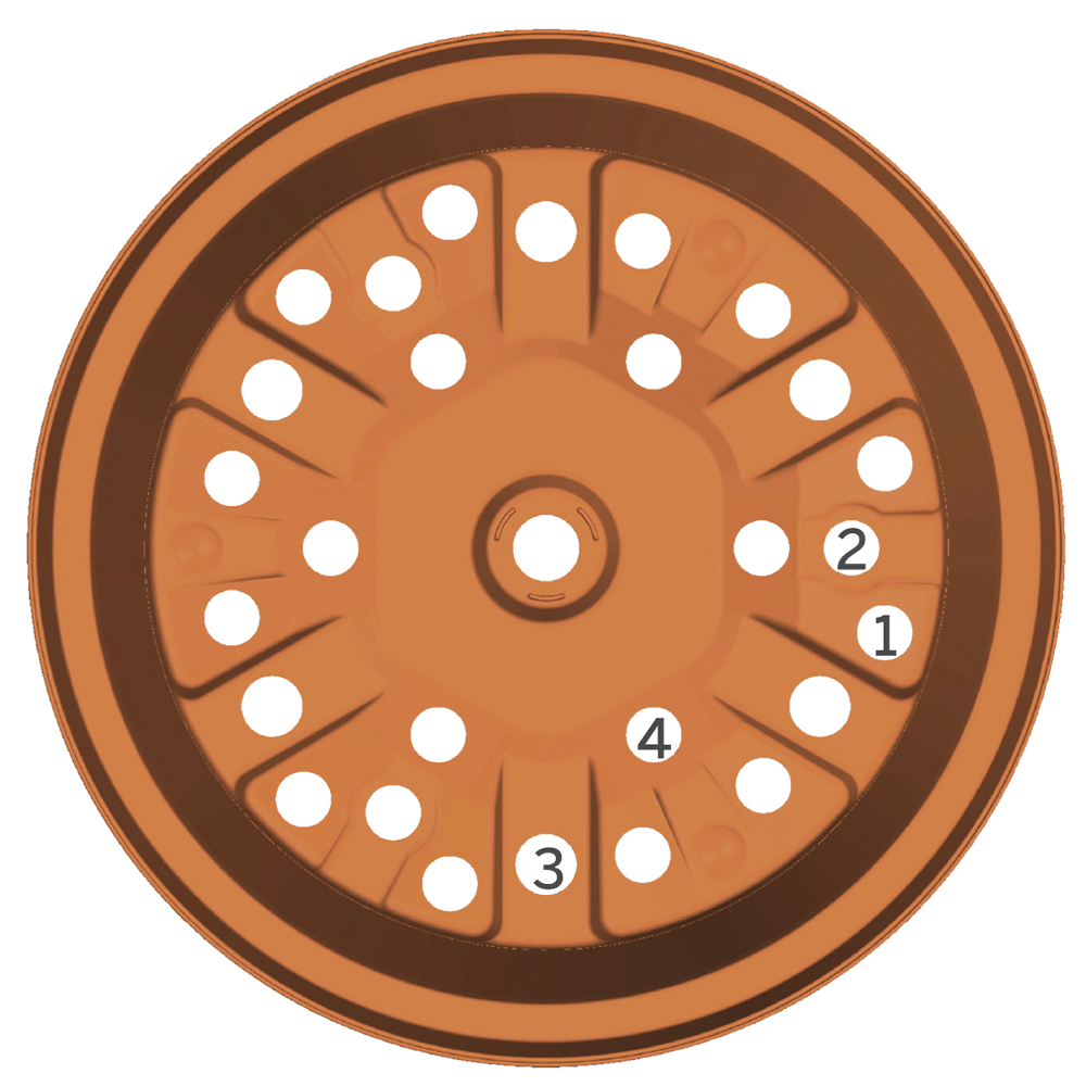 Multi hole profile bottom XIV