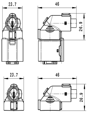 Konstruktionszeichnung, construction drawing, Steckerkappe, dress cover, Tyco HDSCS, P4C 11871110000-P4CCC006.png
