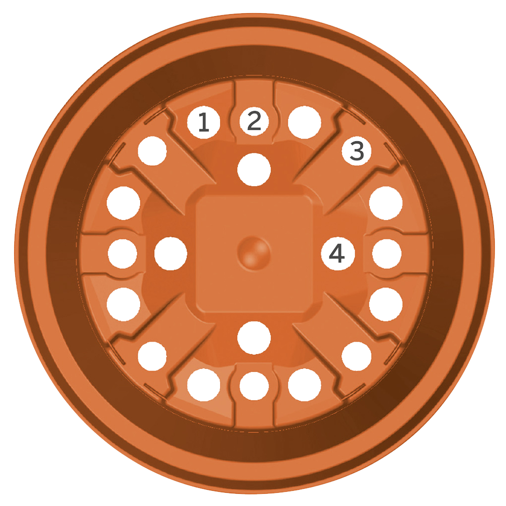 Multi hole profile bottom XIII