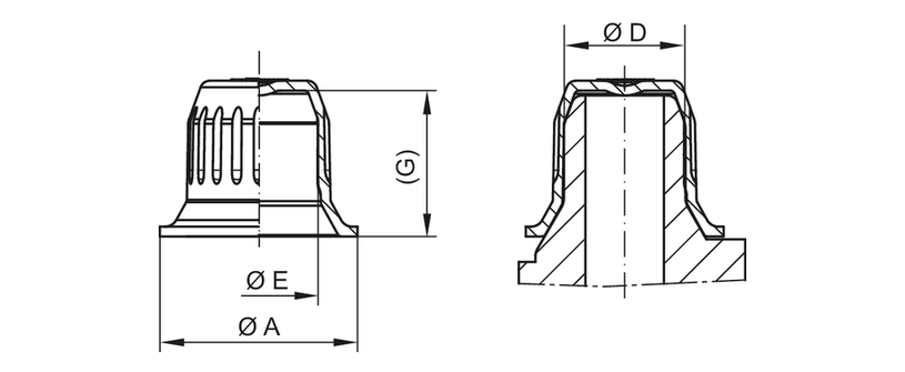 Drawing VDA sealing caps - GPN 242, PCR CAD for website