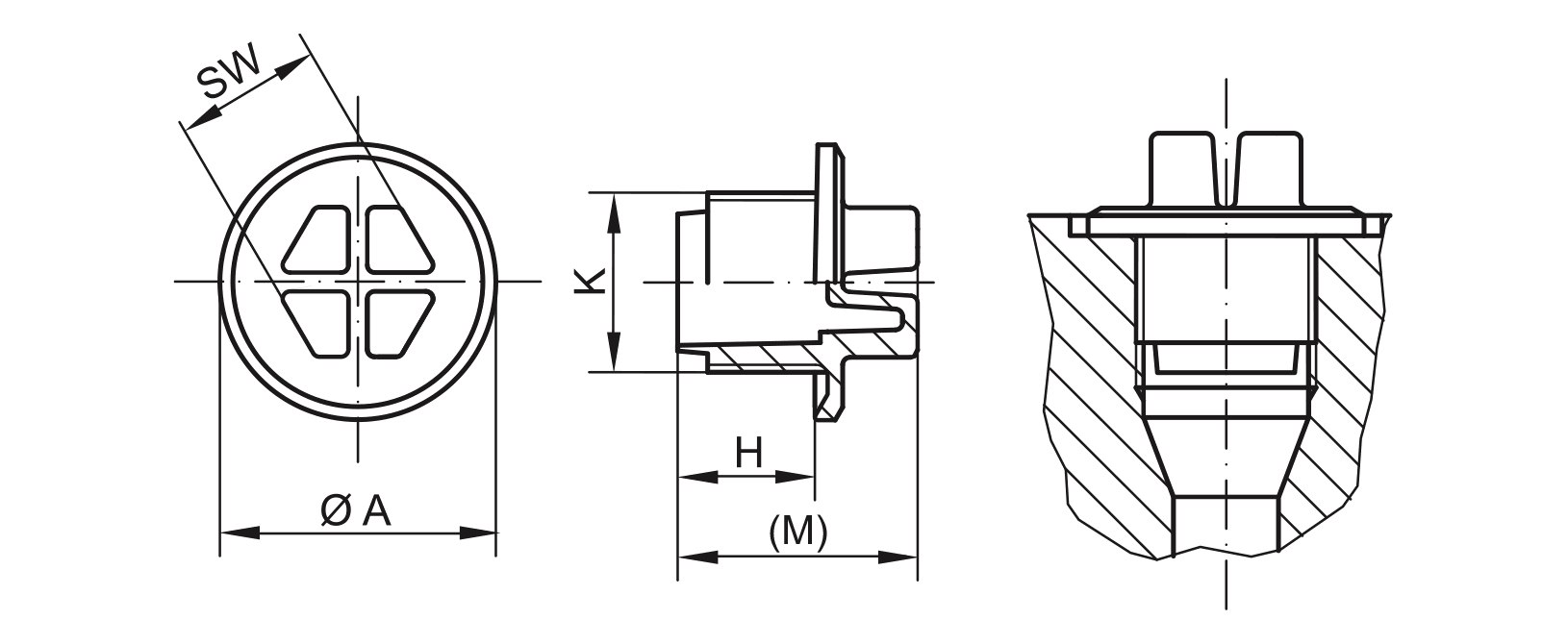 Drawing Sealing plug - GPN 736 Drawing sealing plugs - GPN 736