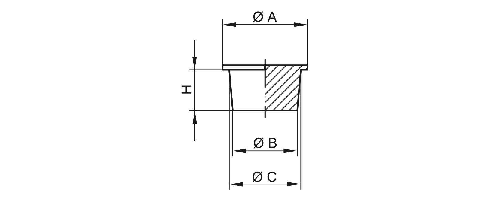 Drawing taper plugs - GPN 500