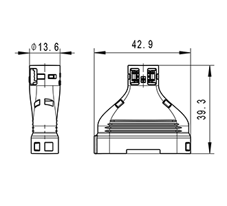 Konstruktionszeichnung, construction drawing, Steckerkappe, dress cover, Tyco SuperSeal, P4C 88000001606-P4CCL034-TABC030.png