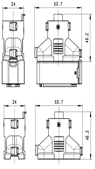 Konstruktionszeichnung, construction drawing, Steckerkappe, dress cover, Tyco HDSCS, P4C 11872610000-P4CCR007.png