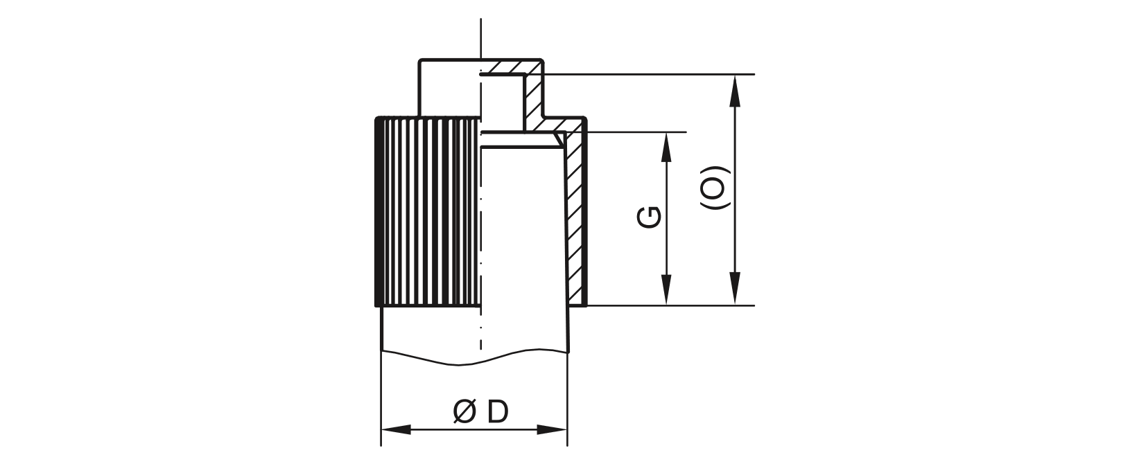 Manguito protector GPN 200 forma B Dibujo del manguito protector GPN 200 forma B
