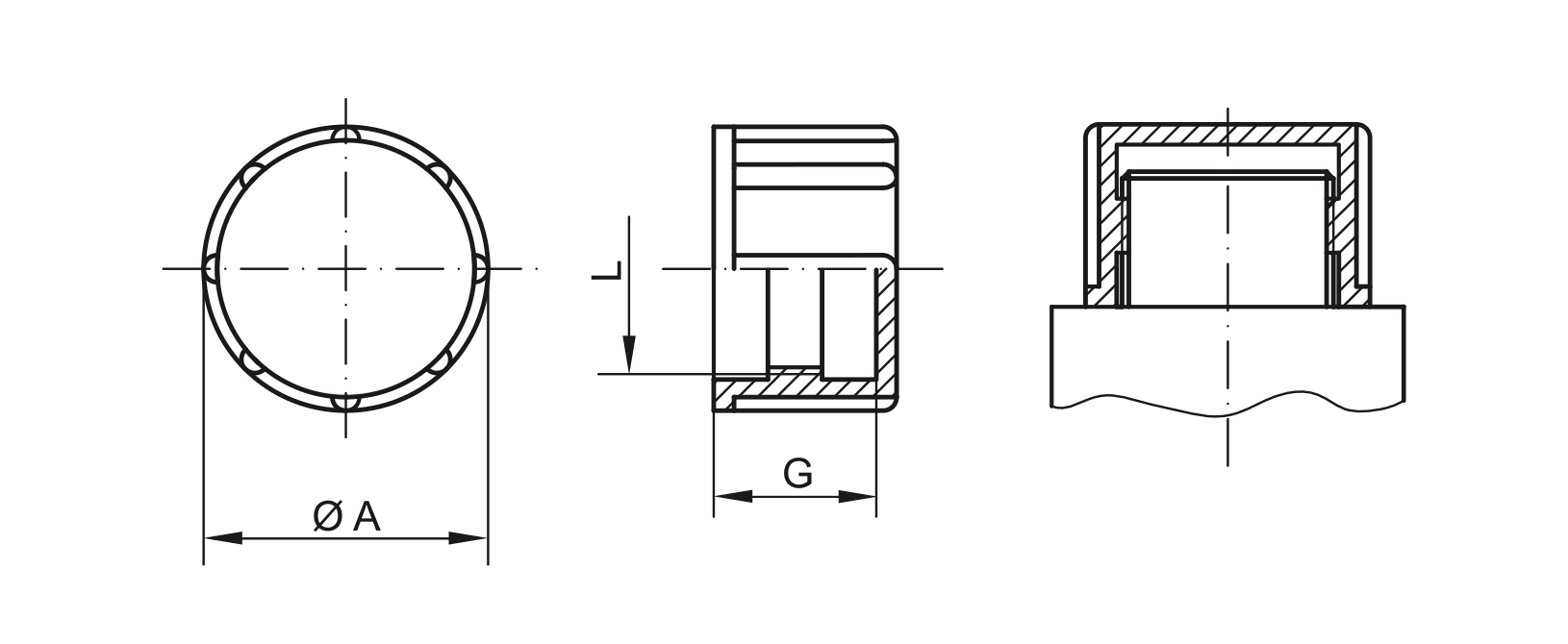 Dibujo del tapón roscado - GPN 800 Dibujo tapón roscado - GPN 800