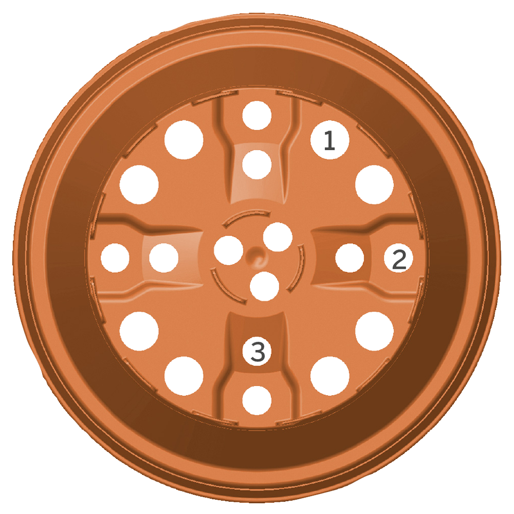 Fondo de cruz con aberturas múltiples VII