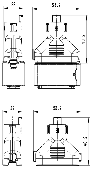 Konstruktionszeichnung, construction drawing, Steckerkappe, dress cover, Tyco HDSCS, P4C 11872600000-P4CCR006.png