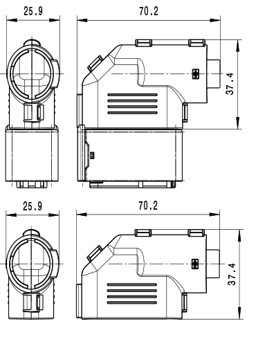 Konstruktionszeichnung, construction drawing, Steckerkappe, dress cover, Tyco HDSCS, P4C 11872680000-P4CCR014.png