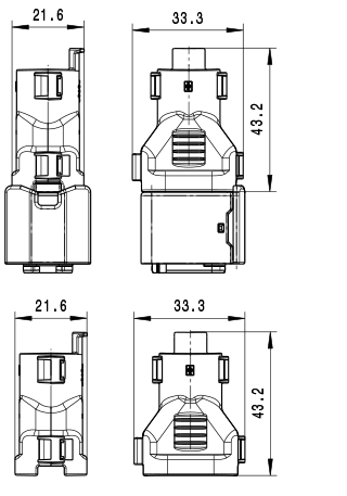 Konstruktionszeichnung, construction drawing, Steckerkappe, dress cover, Tyco HDSCS, P4C 11872580000-P4CCR002.png