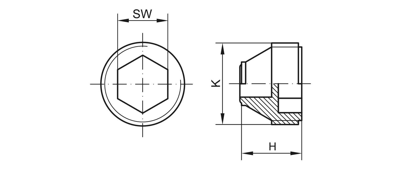 Zeichnung Verschlussschraube - GPN 720 Form B Zeichnung Verschlussschraube - GPN 720 Form B