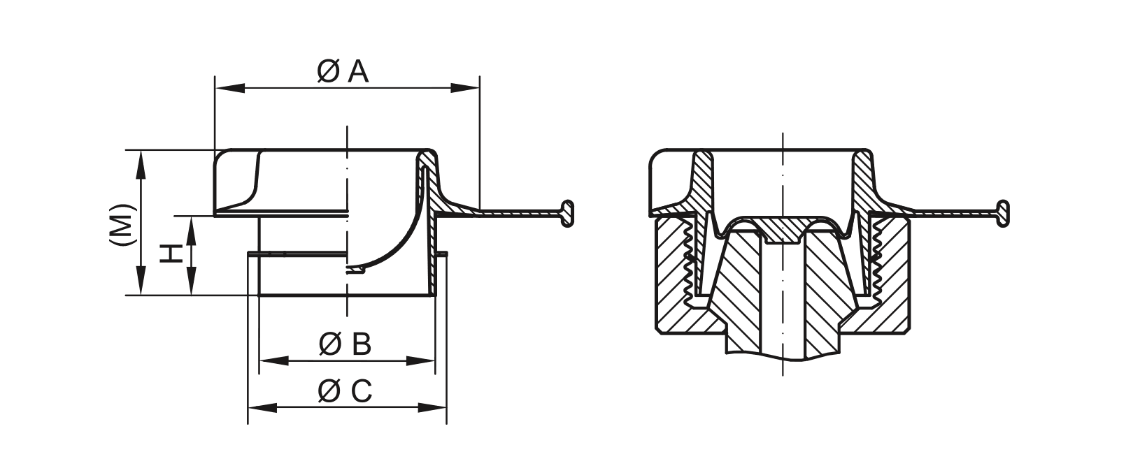 Zeichnung Griffverschlüsse - GPN 335 Zeichnung, CAD f?r Website