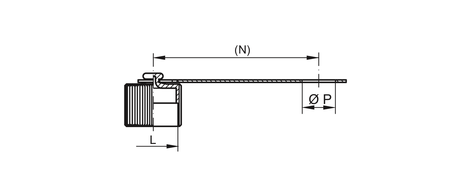 Zeichnung Staubschutzstopfen - GPN 930 Form B Zeichnung Staubschutzstopfen - GPN 930 Form B