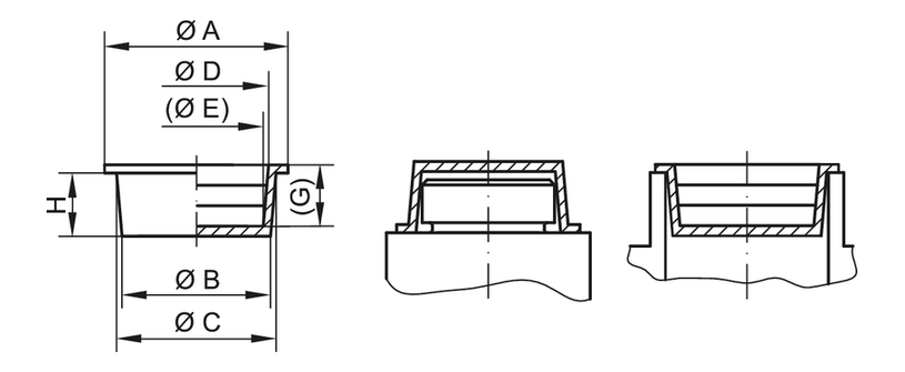 Zeichnung Kegelverschlüsse - GPN 600