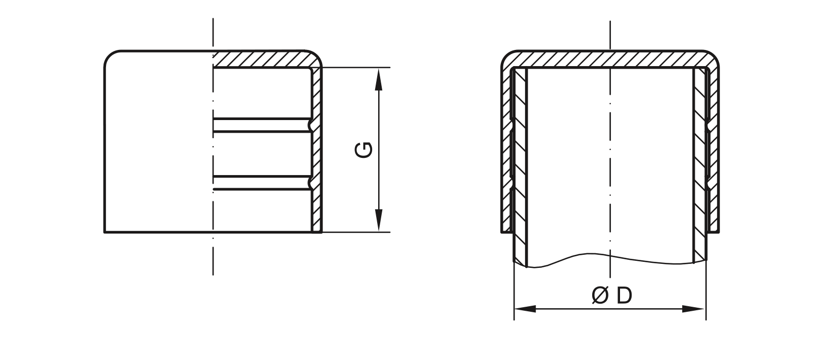 Drawing pipe protection cap - GPN 250 CAD for website