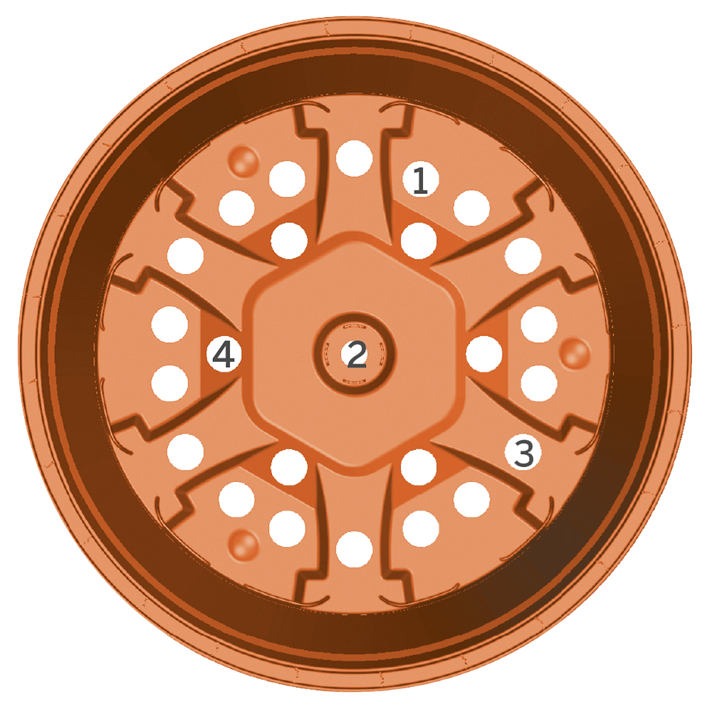 Multi-hole star bottom XI