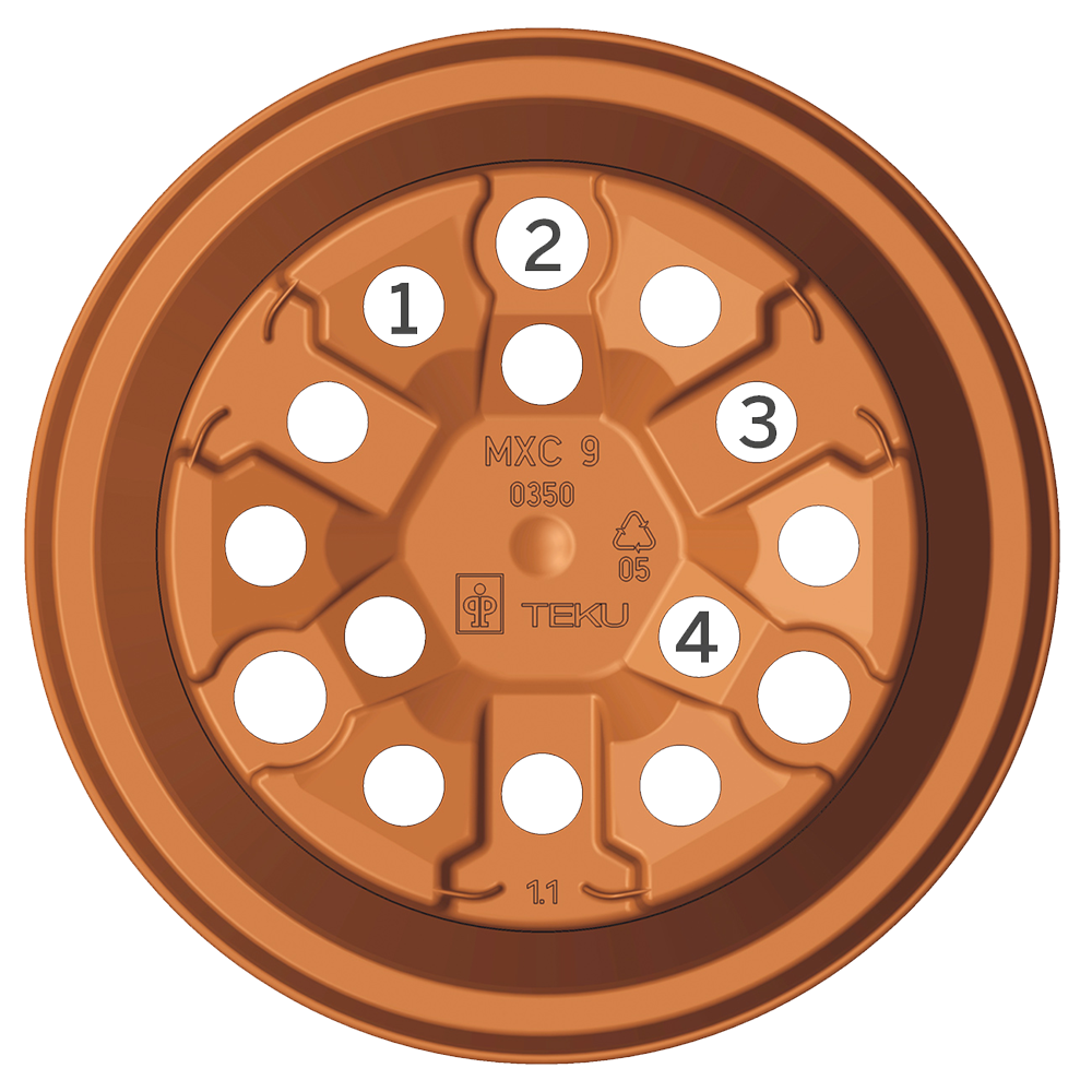 Multi hole profile bottom XIII-1