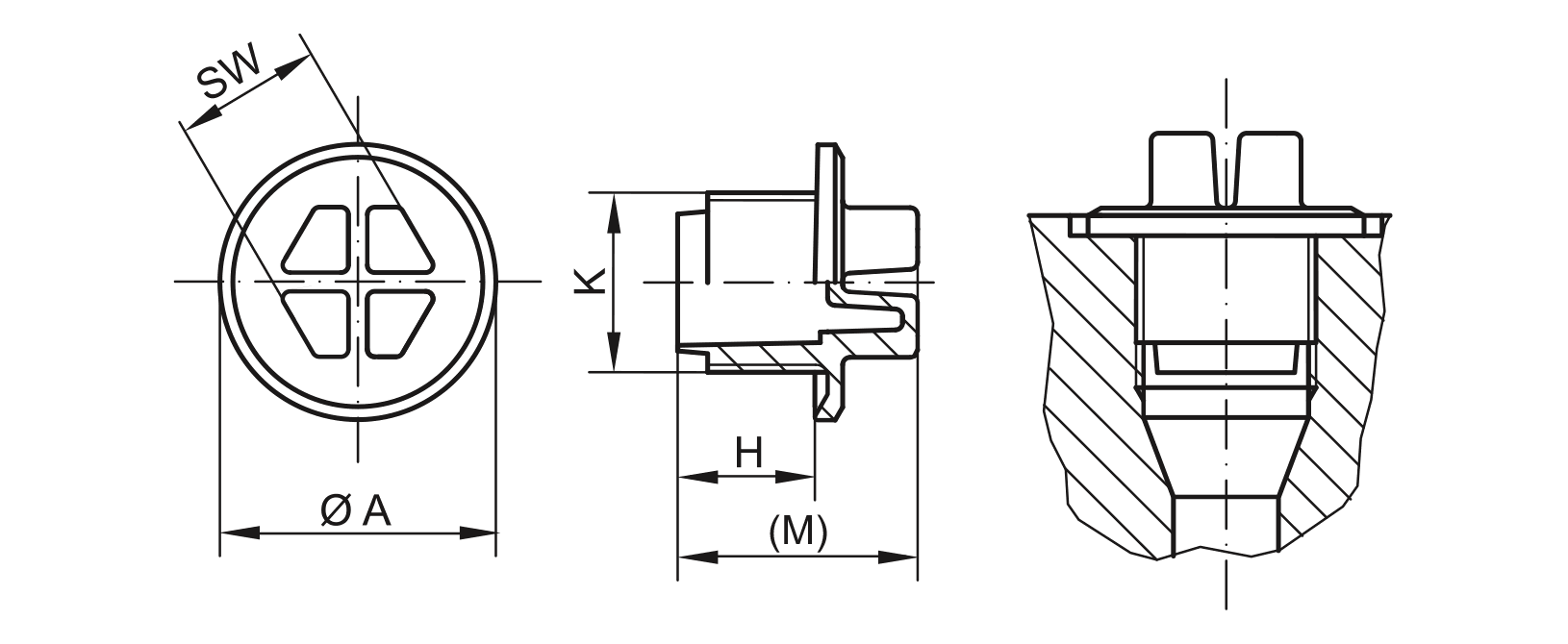 Drawing sealing plugs - GPN 736